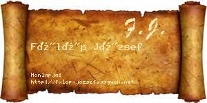 Fülöp József névjegykártya