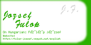 jozsef fulop business card